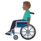 Man in Manual Wheelchair- Medium-Dark Skin Tone emoji on Emojione